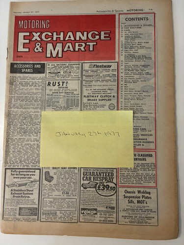 Exchange mart motoring - exchange, &